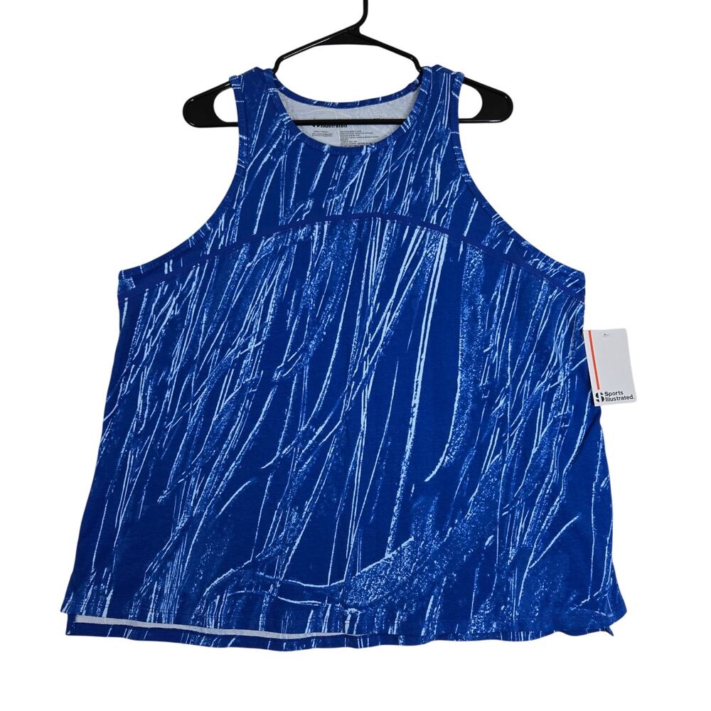 NWT Sports Illustrated Tank Top Womens Active Wear Blue Tank Top 0627